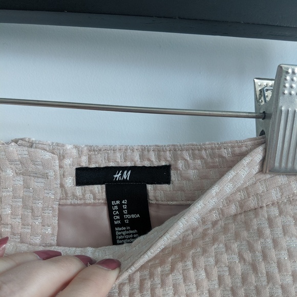 Pink and Gold Box Pleated Midi Skirt - Picture 4 of 7